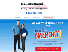 Tablet Screenshot of lowcountrybasementsystems.com